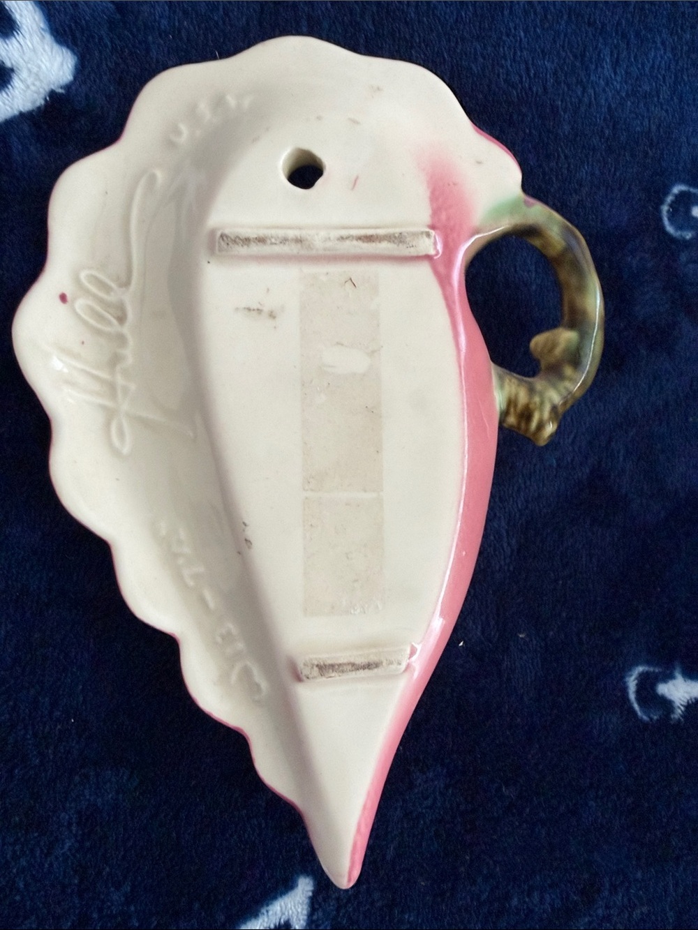 Vintage Hull Pottery Woodland Conch Shell Floral Ceramic Wall Pocket Planter - Picture 2 of 4